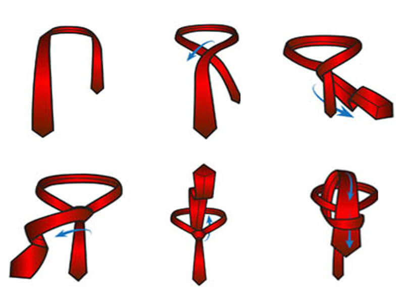 Thắt cà vạt kiểu four-hand hoặc kiểu trường học