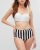 Bộ bơi hai mảnh High waist Vertical Striped Bustier