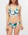 Bộ bơi hai mảnh Leaves Print Front Tie Bow