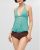 Bộ bơi liền mảnh Triped One Piece Halter Swimsuit xanh nhạt