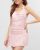 Đầm bơi Bright Pink Halter Push Up Slim Tummy Control Tankini Swim Dress