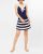 Đầm bơi Navy White Stripes One-piece Swimdress